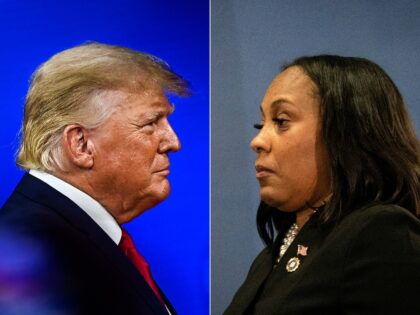 Georgia prosecutor Fani Willis (R) is taking on Donald Trump in an sweeping election interference case